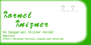 kornel knizner business card